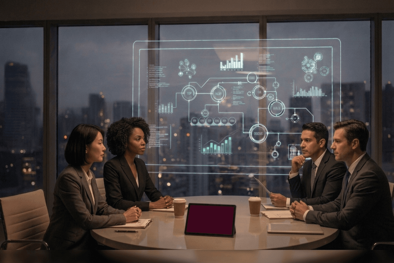 Executive team in a strategy session
